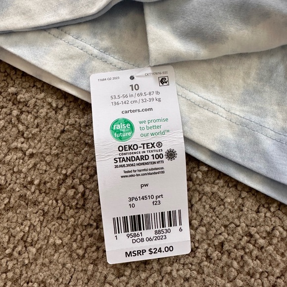 Carter's blue tie dye long sleeve shirt sz10 - Picture 6 of 8